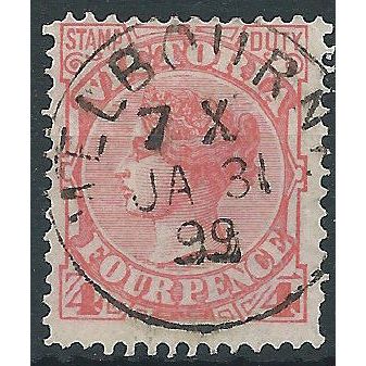 Victoria 1887 SG316 4d Rose-Red Fine Used....