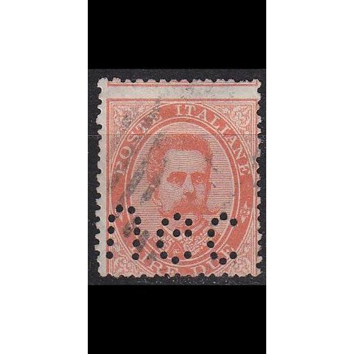 ITALIEN ITALY [1882] MiNr 0049 ( O/used ) [01] perfin Firmenlochung