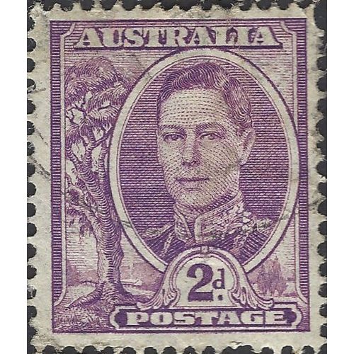 AUSTRALIA, King George VI, violet 1944, 2d