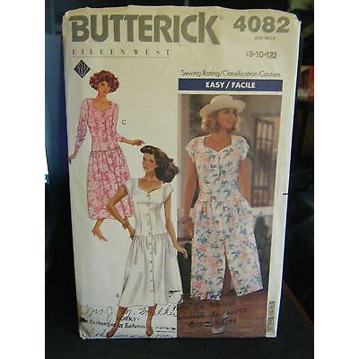 Vintage Butterick 4082 Misses Dress Pattern - Sizes 8 & 10