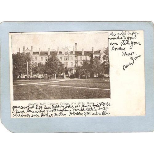 MN Northfield Postcard Gridley Hall Carleton College w/Photo Of Gridley Ha~97