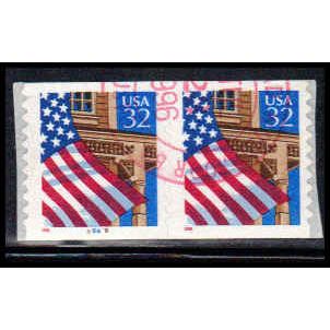 Used 2915Av 32c U.S. Flag Over Porch Very Fine CNP Left 89878 11x10 PA1764