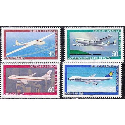 GERMANY BUND [1980] MiNr 1040-43 ( **/mnh ) Flugzeug