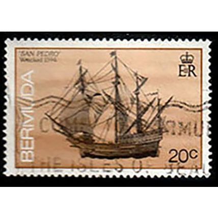 Bermuda 1986 Boat 20c Used Stamp Ship .