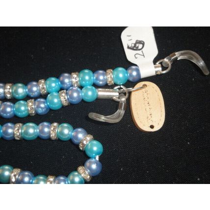 Unique 26" Mauve & turquoise lanyard cord sun reading driving glasses