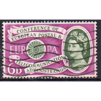 GB 1960 European Postal and Telecommunications Conference (CEPT) 6d Used