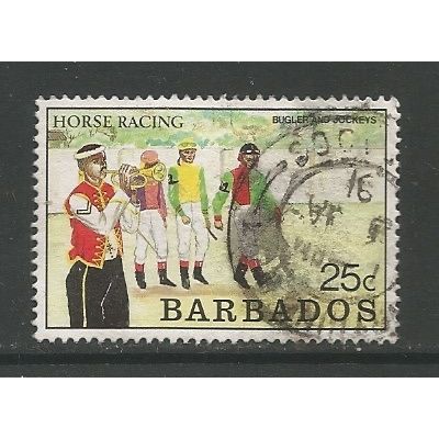 Barbados 1990 Horse Racing 25c, used. SG915