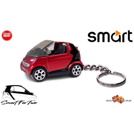 HTF RARE KEYCHAIN RED SMART FORTWO CABRIO CUSTOM Ltd Ed.