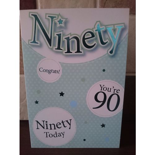 90th birthday card - Ninety #1