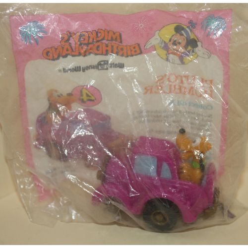 1989 McDonalds Disney's Mickey's Birthdayland #4 Pluto's Rumbler Mint in Package