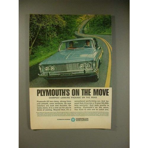 1963 Plymouth Car Ad - On the Move!