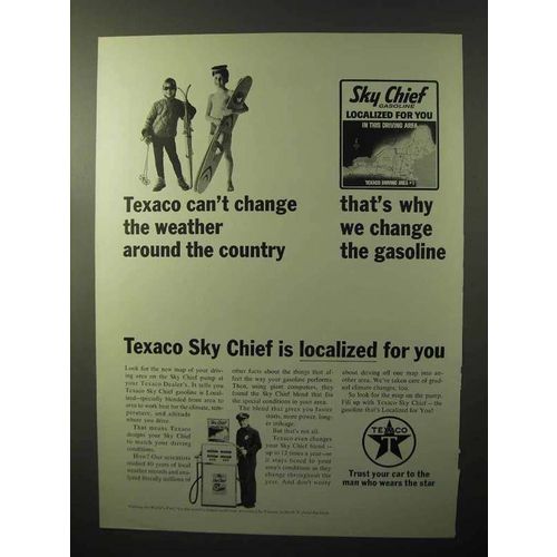 1964 Texaco Sky Chief Gasoline Ad - Change Weather