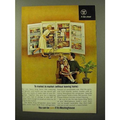 1964 Westinghouse Space King Refrigerator, Freezer Ad