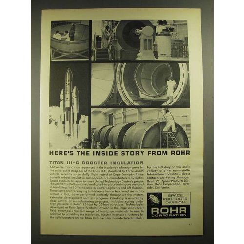 1965 Rohr Titan III-C Booster Insulation Ad - Here's the Inside Story