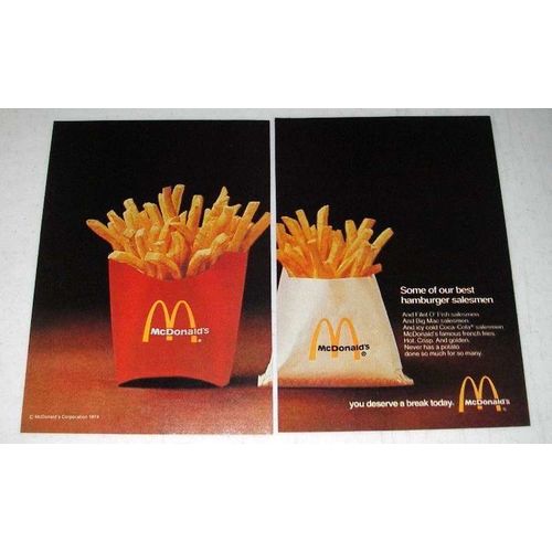 1974 McDonald's French Fries Ad - Hamburger Salesmen