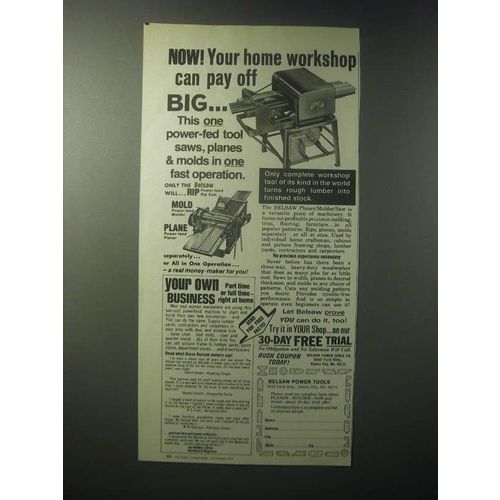 1979 Belsaw Planer - Molder - Saw Ad - Home Workshop Can Pay Off Big