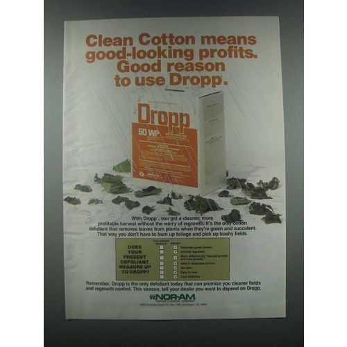1985 Nor-Am Dropp Ad - Clean Cotton
