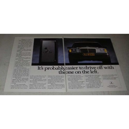 1988 Mercedes-Benz Cars Ad - Easier To Drive Off With the One On the Left