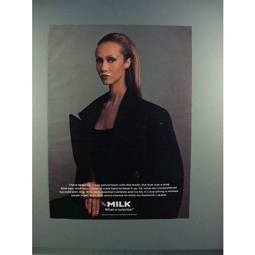 1995 Milk Ad w/ Iman - What a Surprise!