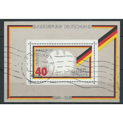 GER 1974 140f '25TH ANN OF FEDERAL REPUBLIC' M/S FINE USED (EBID52-347XL)