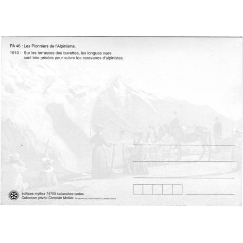 Editions Mythra Postcard Les Pionniers de l'Alpinisme [Pioneers Mountaineering]