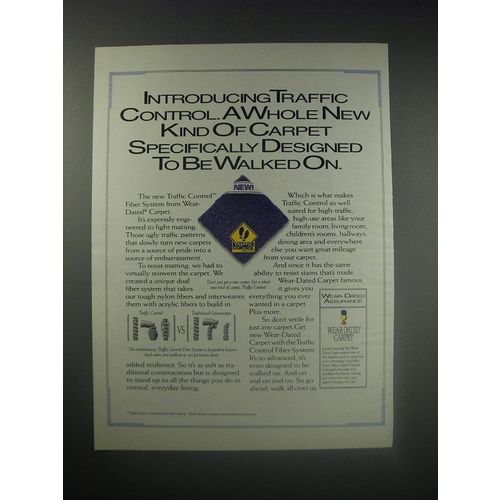 1990 Monsanto Wear-Dated Carpet Ad - Introducing traffic control