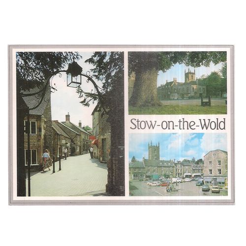 multiview, STOW-ON-THE-WOLD, GLOUCESTERSHIRE unused postcard =