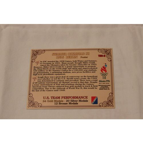 1996 Collect-A-Card Centennial Olympic Games TUFF STUFF POSTER Promo NO. TSC-2