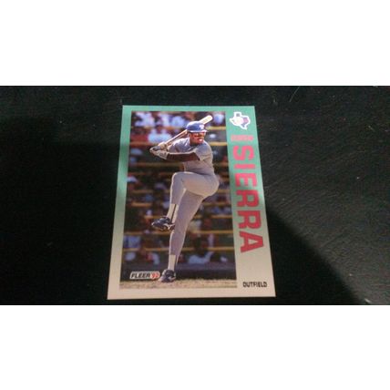 1992 Fleer Card # 321 RUben Sierra Excellent-Mint (6) Texas Rangers