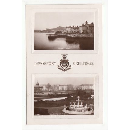 Mount Wise Park Greetings from Devonport Postcard RP Devon