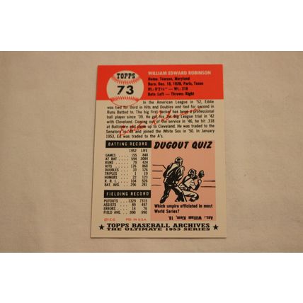 William Eddie Robinson 1991 Topps 1953 Archives NO. 73
