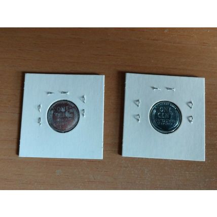 Two 1943 Steel War Pennies