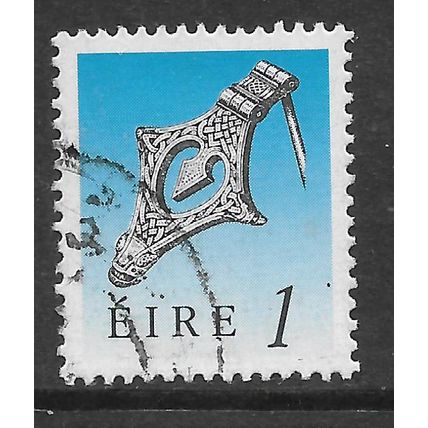 IRELAND 1990 IRISH HERITAGE 1p SILVER KITE BROOCH SG746 FINE USED#
