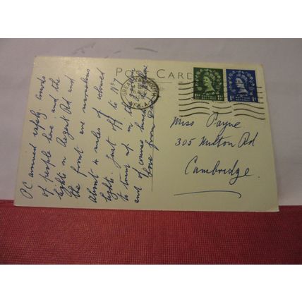 THE WATERWAYS, GREAT YARMOUTH, NORFOLK used vintage postcard 1960 pm =