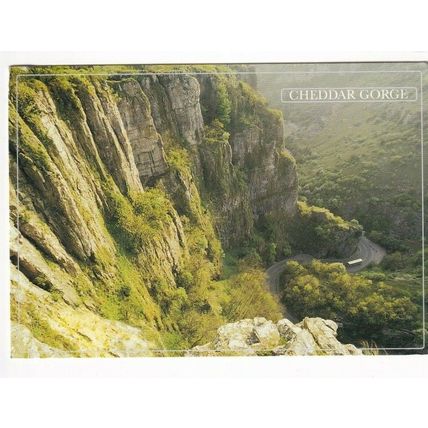 Cheddar Gorge Somerset Postcard posted 2014 crease