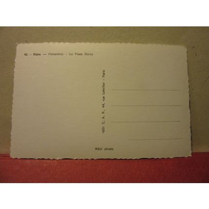 LA PLACE DARCY, DIJON, FRANCE unused vintage postcard RP /