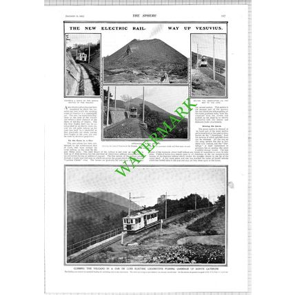 Mount Vesuvius Electric Railway Monte Cateroni - 1903 News Page / Print
