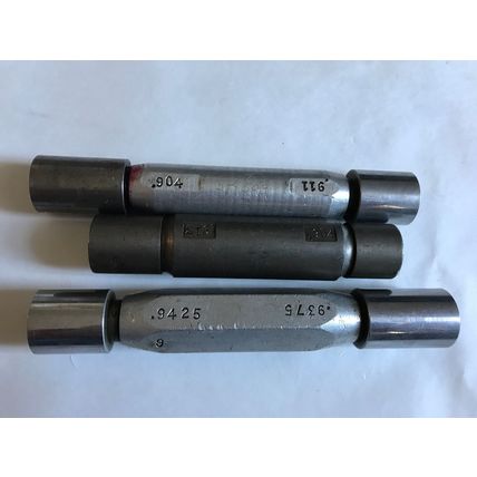 LOT THE PIPE MACHINERY GO NO GO PLUG GAGE .904,.911,904,.913,.9425,.9375,SA