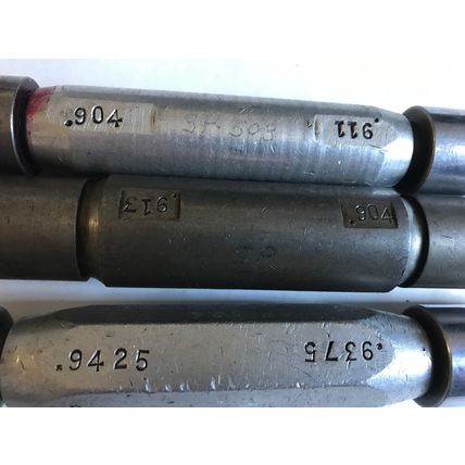 LOT THE PIPE MACHINERY GO NO GO PLUG GAGE .904,.911,904,.913,.9425,.9375,SA