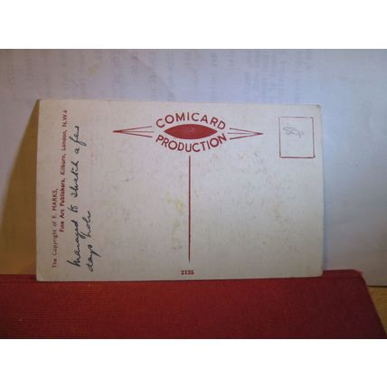 SEND MONEY, comedy unused vintage postcard humour by E. Marks COMICARD 2135 =