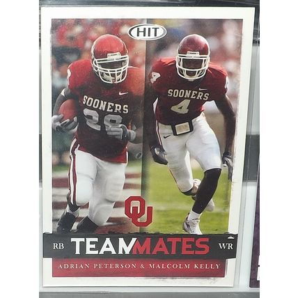 2008 SAGE Hit ADRIAN PETERSON/MALCOLM KELLY - Teammates rookie card #59