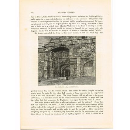 Captains Gate, Carlisle Castle. Cumbria, England, Book Illustration (Print), 18