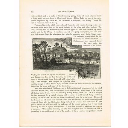 Arundel Town, Sussex, England, Book Illustration (Print), 1882