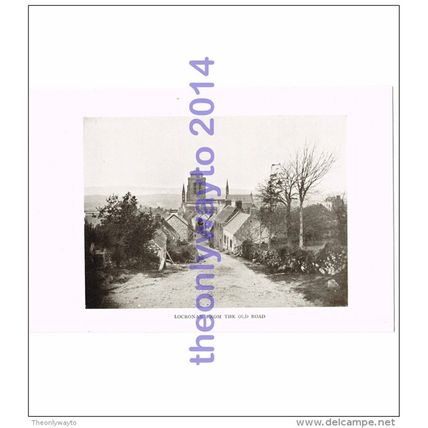Locronan from the Old Road, Brittany, France, Book Illustration (Print), 1912