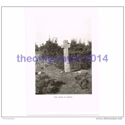 Cross of Keben, Brittany, France, Book Illustration (Print), 1912