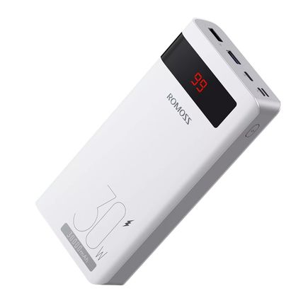ROMOSS Sense8 PS Pro 30000mAh Power Bank 30W Fast Charge Digital Display 3 Ports