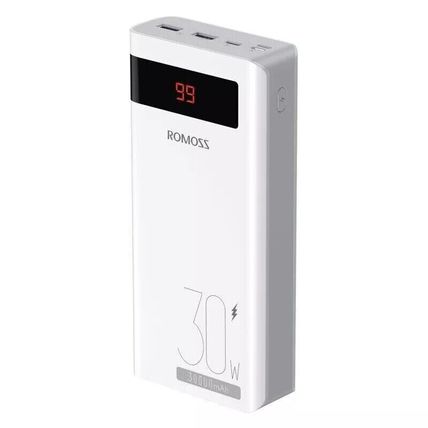 ROMOSS Sense8 PS Pro 30000mAh Power Bank 30W Fast Charge Digital Display 3 Ports