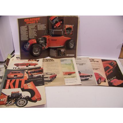 VINTAGE MAGAZINE CAR ADS CYCLONE MUSTANG AMX REBEL JUDGE 442 + POPULAR HOT ROD