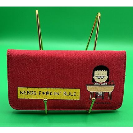 A Rare Red Angry Little Girls By Lela Lee Women's Vintage Snap Wallet Billfold