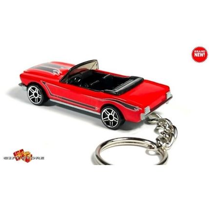 RARE CUSTOM KEYCHAIN 1964½/65/66 RED FORD MUSTANG CONVERTIBLE GREAT GIFT